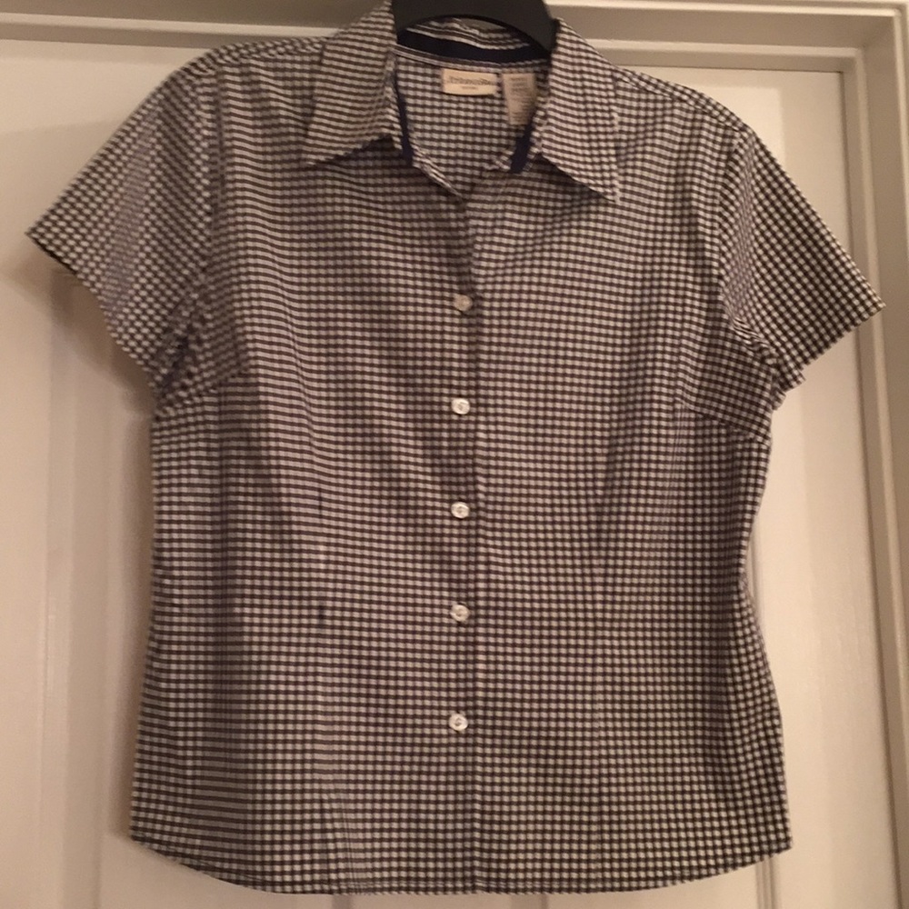 St John’s Bay gingham SS blouse